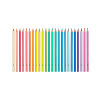 Pastel Hues Coloured Pencils: Set of 24