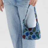 Mini Nylon Shoulder Bag: Digital Denim Birds