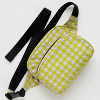 Fanny Pack: Pink Pistachio Pixel Gingham