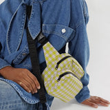 Fanny Pack: Pink Pistachio Pixel Gingham