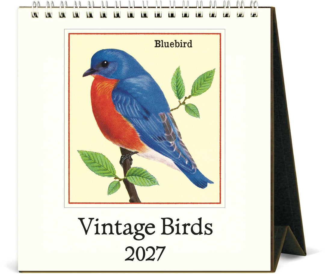 2027 Vintage Birds Desk Calendar