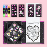 Neon Colouring Set: Unicorns & Friends