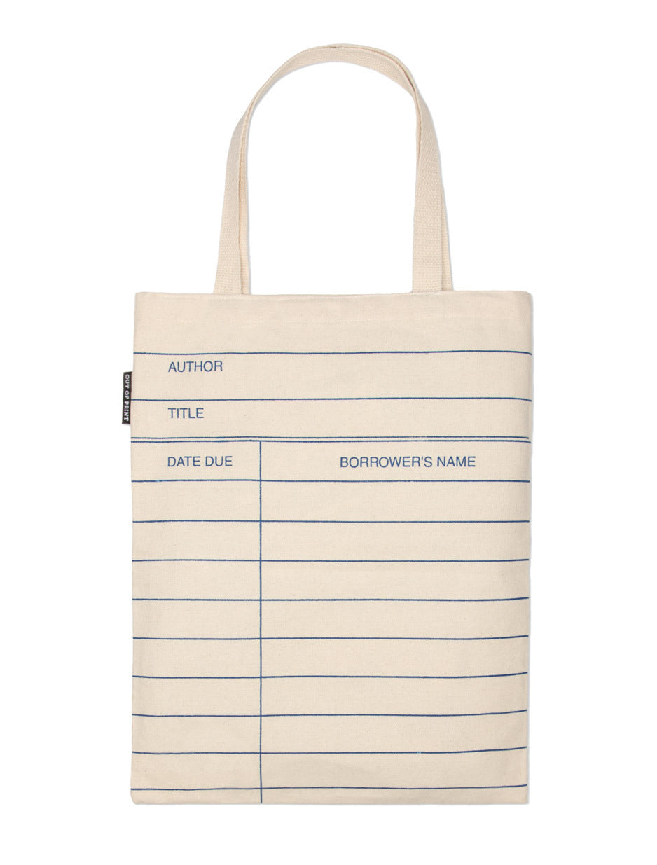 Library Card (Natural): Tote Bag