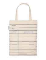 Library Card (Natural): Tote Bag