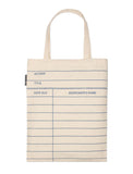 Library Card (Natural): Tote Bag