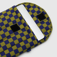 Puffy Laptop Sleeve 13"/14": Pear Navy Check