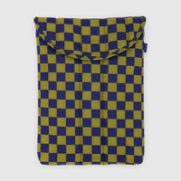 Puffy Laptop Sleeve 13"/14": Pear Navy Check