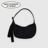 Small Nylon Crescent Bag: Black