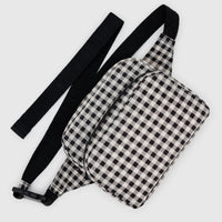 Fanny Pack: Black & Whiite Gingham