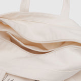 Horizontal Zip Duck Bag: Embroidered Shells