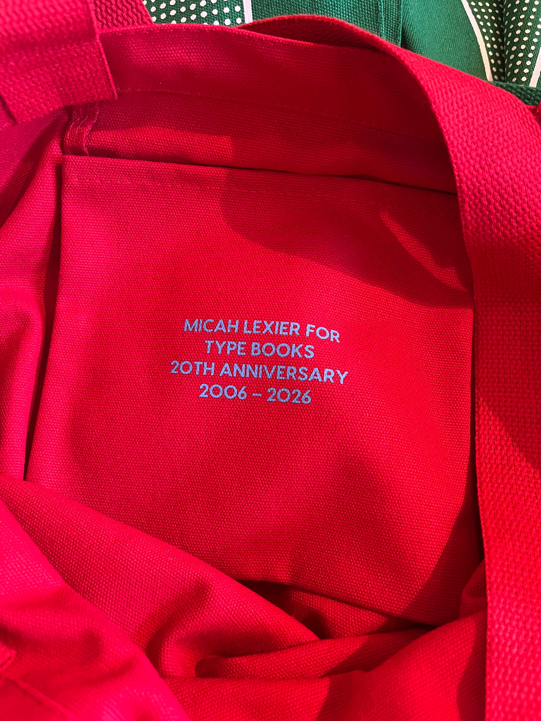 TYPE x Micah Lexier 20th Anniversary Tote (Red)