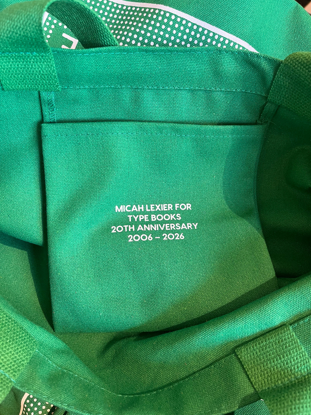 TYPE x Micah Lexier 20th Anniversary Tote (Green)