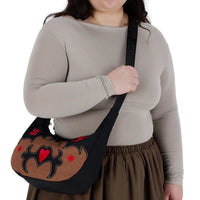 Medium Nylon Crescent Bag: Western Appliqué