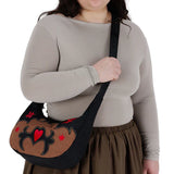Medium Nylon Crescent Bag: Western Appliqué