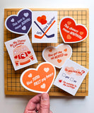 "Heated Rivalry" Valentine's Day Cards - Set of 7
