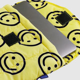 Puffy Laptop Sleeve 13"/14": Yellow Happy