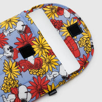 Puffy Laptop Sleeve 13"/14": Floral Snoopy