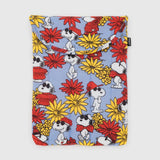 Puffy Laptop Sleeve 13"/14": Floral Snoopy