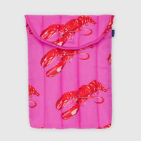 Puffy Laptop Sleeve 13"/14": Pink Lobster