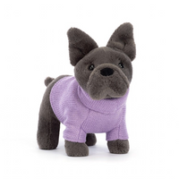 French Bulldog + Purple Sweater