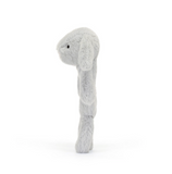 Bashful Grey Bunny Ring Rattle