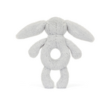 Bashful Grey Bunny Ring Rattle