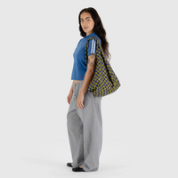 Standard Baggu: Pear Navy Check