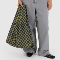 Standard Baggu: Pear Navy Check