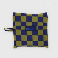 Standard Baggu: Pear Navy Check