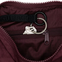 Small Nylon Crescent Bag: Mahogany