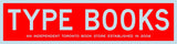 TYPE BOOKS Sticker