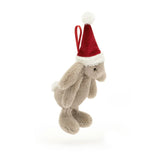 Bashful Christmas Bunny Ornament