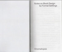 Notes on Book Design