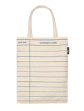 Library Card (Natural): Tote Bag