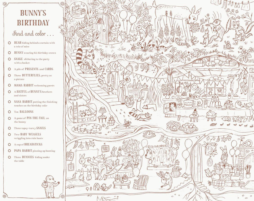 Brown Bear Wood: A Search-and-Find Coloring Book