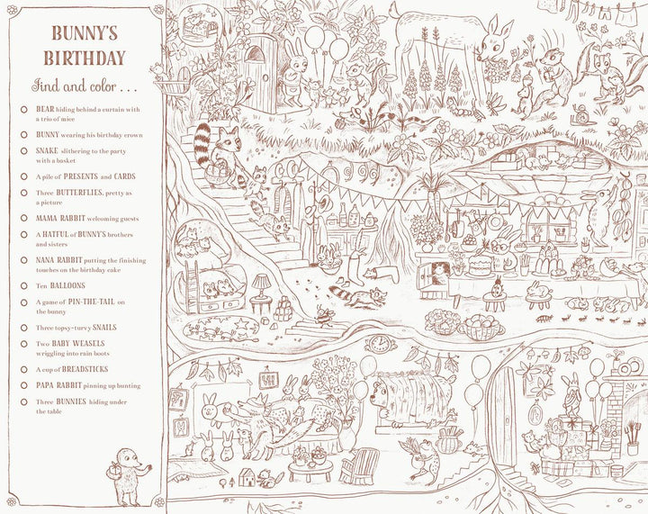 Brown Bear Wood: A Search-and-Find Coloring Book