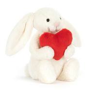 Bashful Red Love Heart Bunny Medium