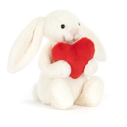 Bashful Red Love Heart Bunny Medium